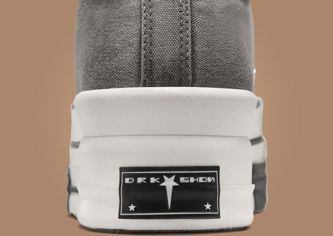 Rick Owens x Converse DBL DRKSTAR Hi Washed Canvas Concrete Heel
