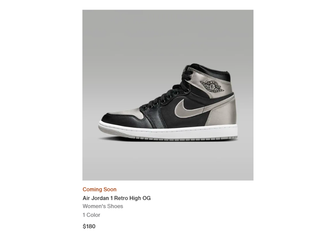 Air Jordan 1 Retro High OG Satin Shadow Nike Page