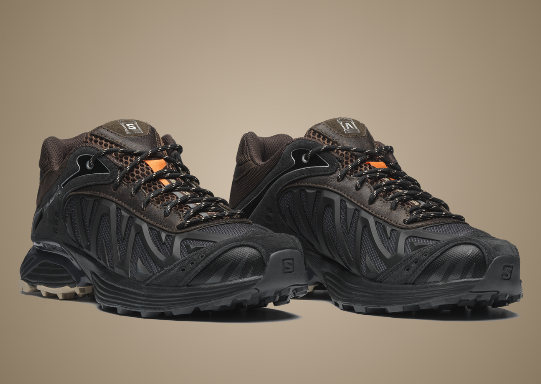 Aries x Salomon XT Whisper Black Earth Brown - Angle