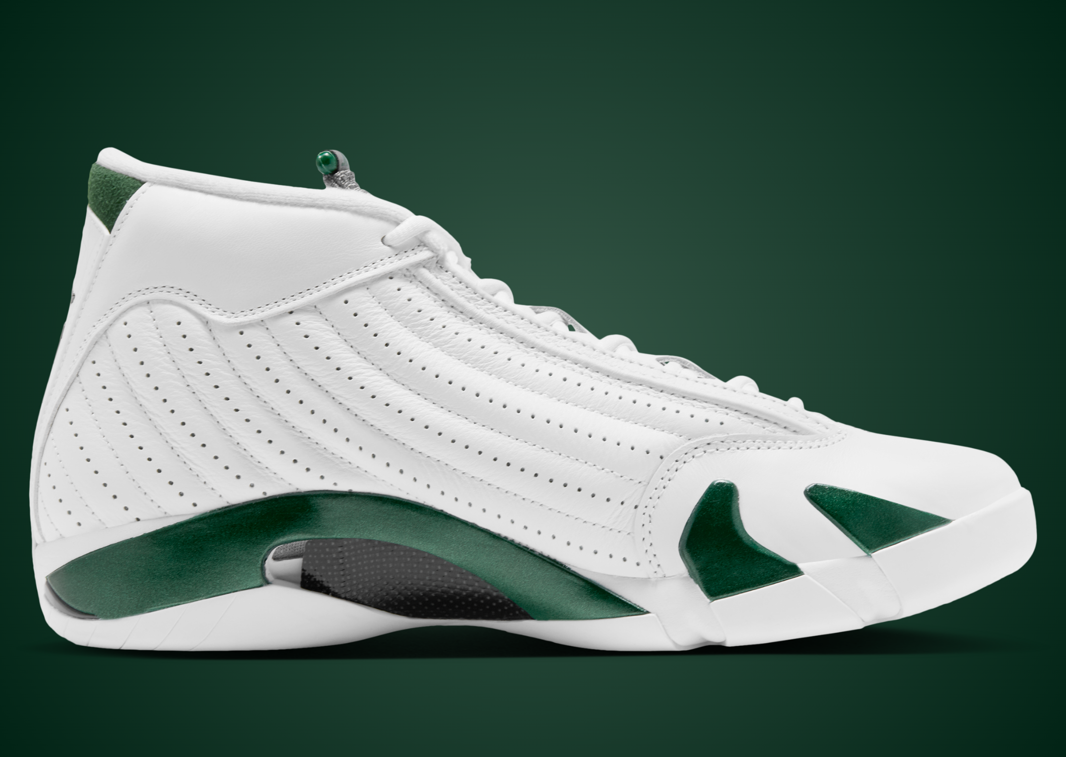 Air Jordan 14 Retro Forest Green - Medial