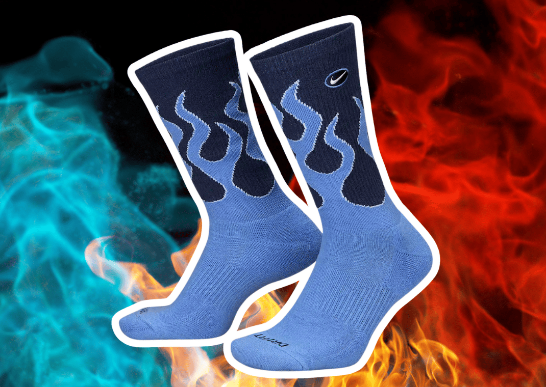 Nike Everyday Plus Cushioned Crew Socks Midnight Navy Flame - $18