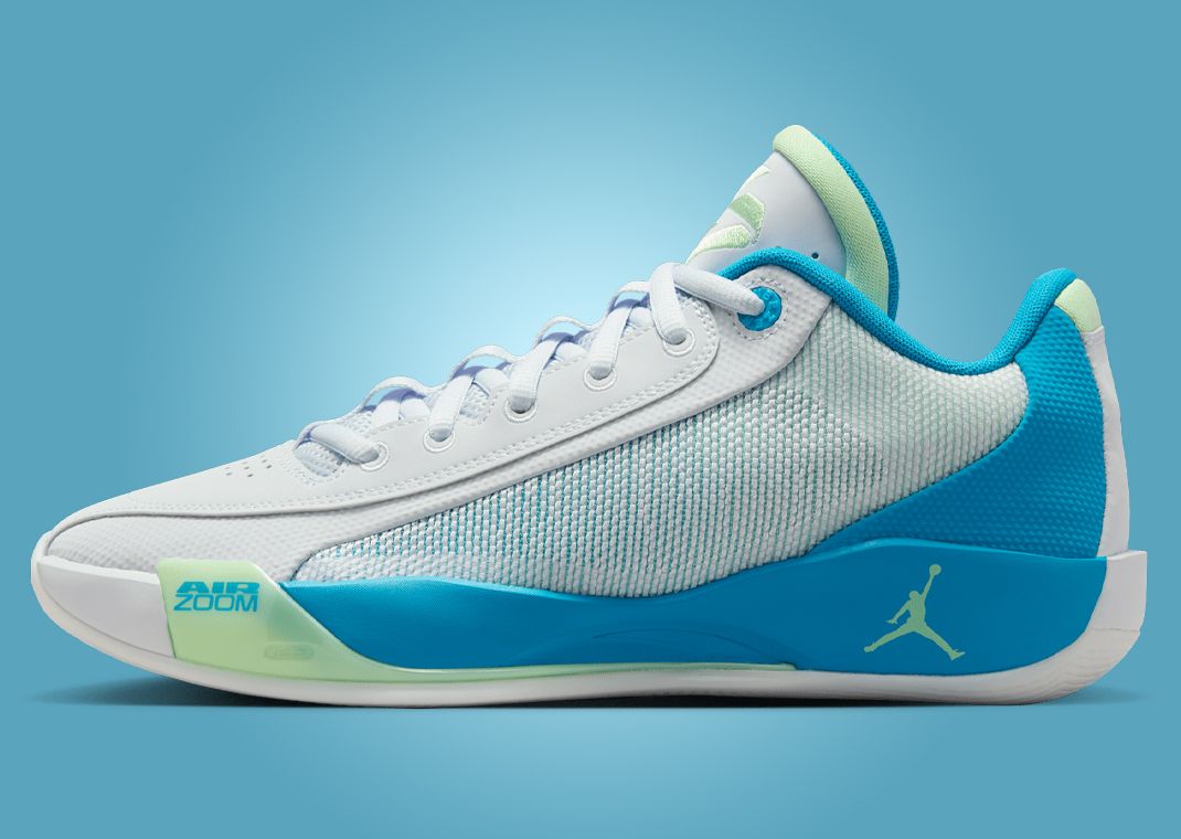 Jordan Luka .77 Football Grey Laser Blue Lateral
