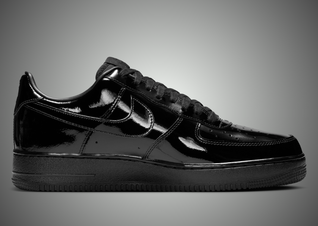Nike Air Force 1 Low Patent Leather Premium Black medial