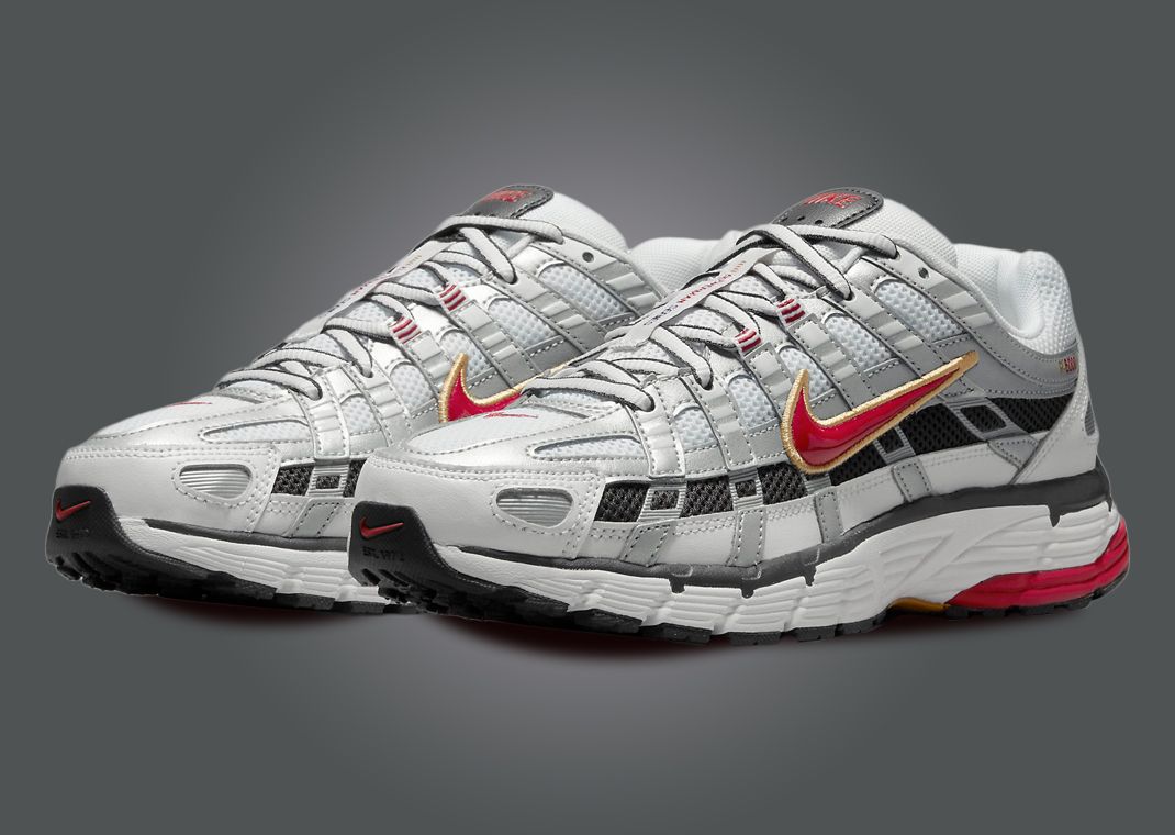 Nike P-6000 White Varsity Red Metallic Platinum (W)