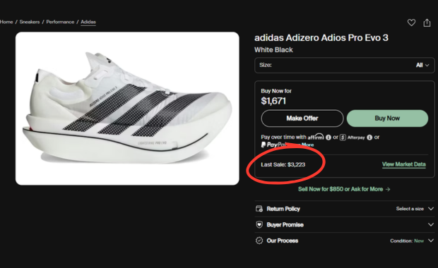 The adidas Adizero Adios Pro Evo 3 is Reselling for Thousands of Dollars on StockX