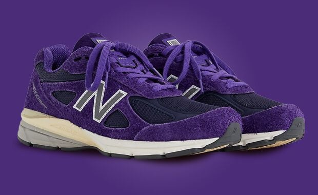 The New Balance 990v4 Made In USA Purple Suede Releases June 29