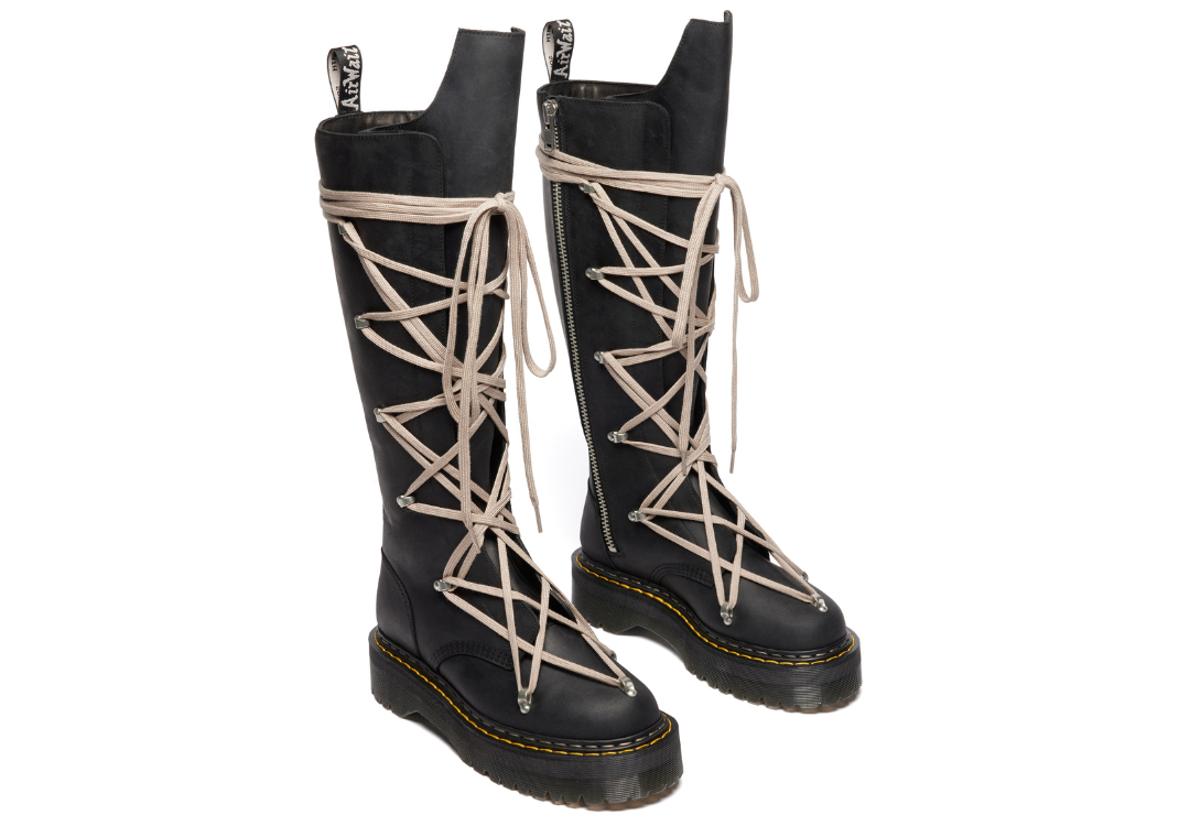 Rick Owens x Dr. Martens 1B60 Pentalace - Angle