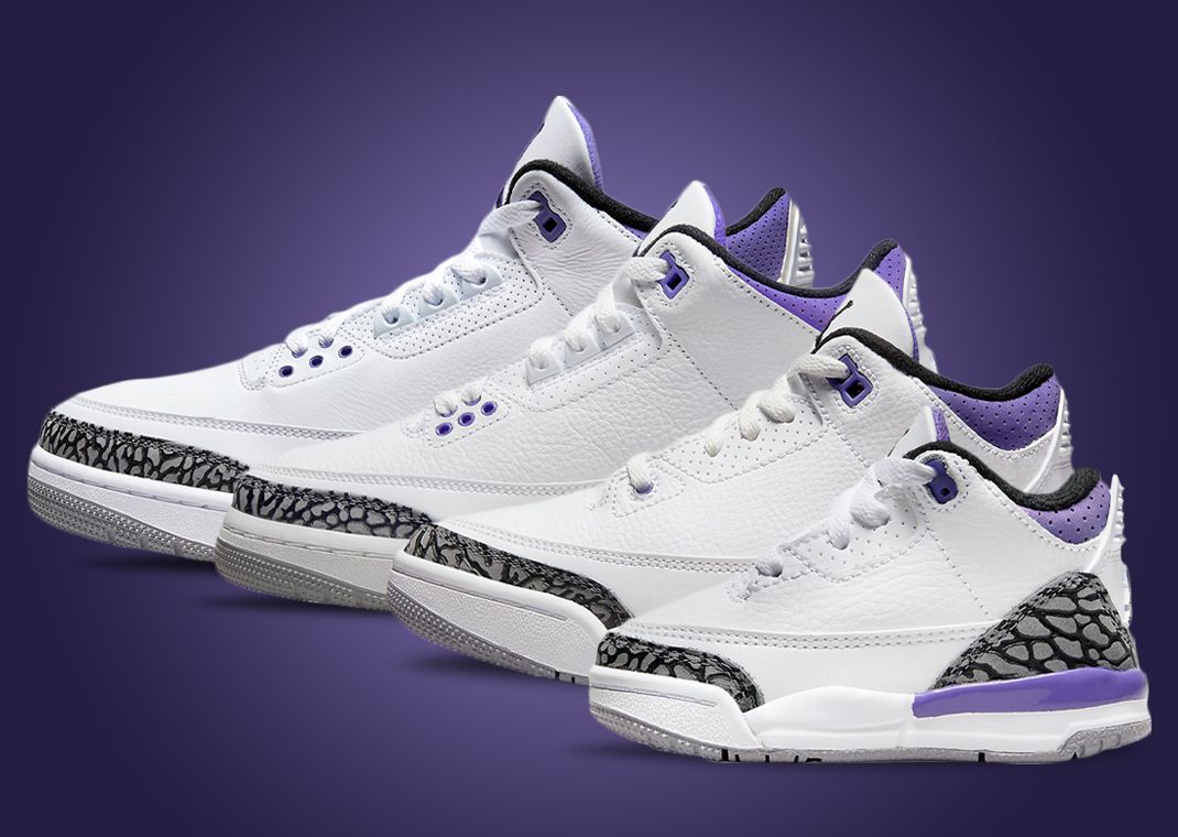 Air Jordan 3 Retro Dark Iris (full-family size run)