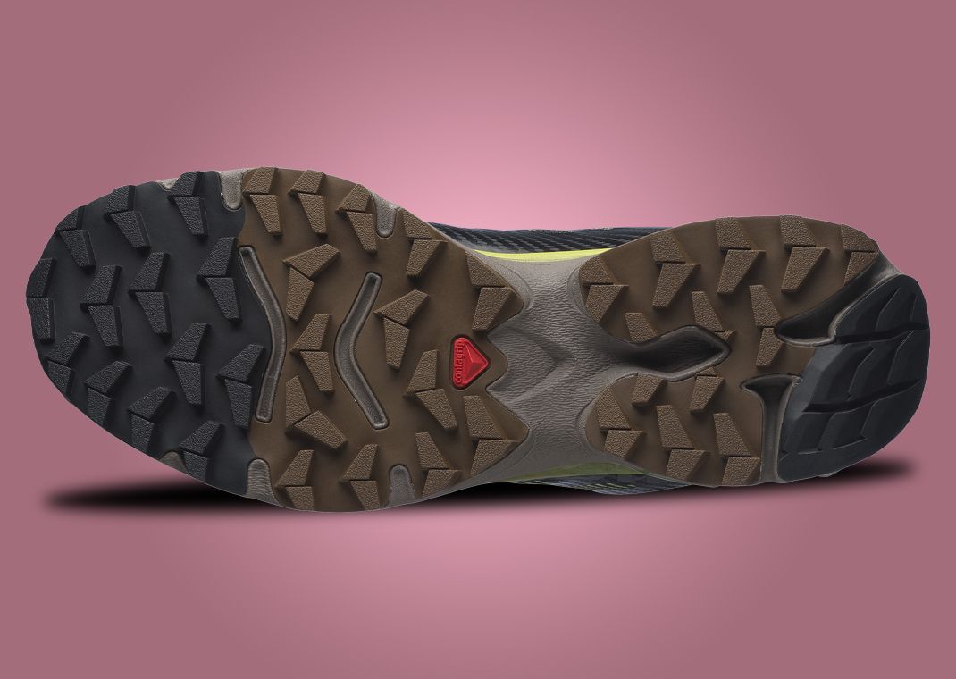 Salomon XT-4 OG Rave at Dawn Black Dark Citron Outsole