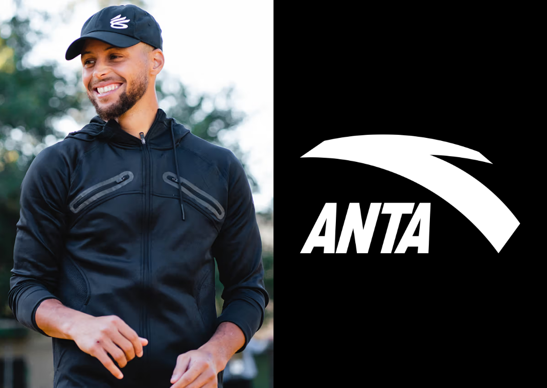 Steph Curry with ANTA logo