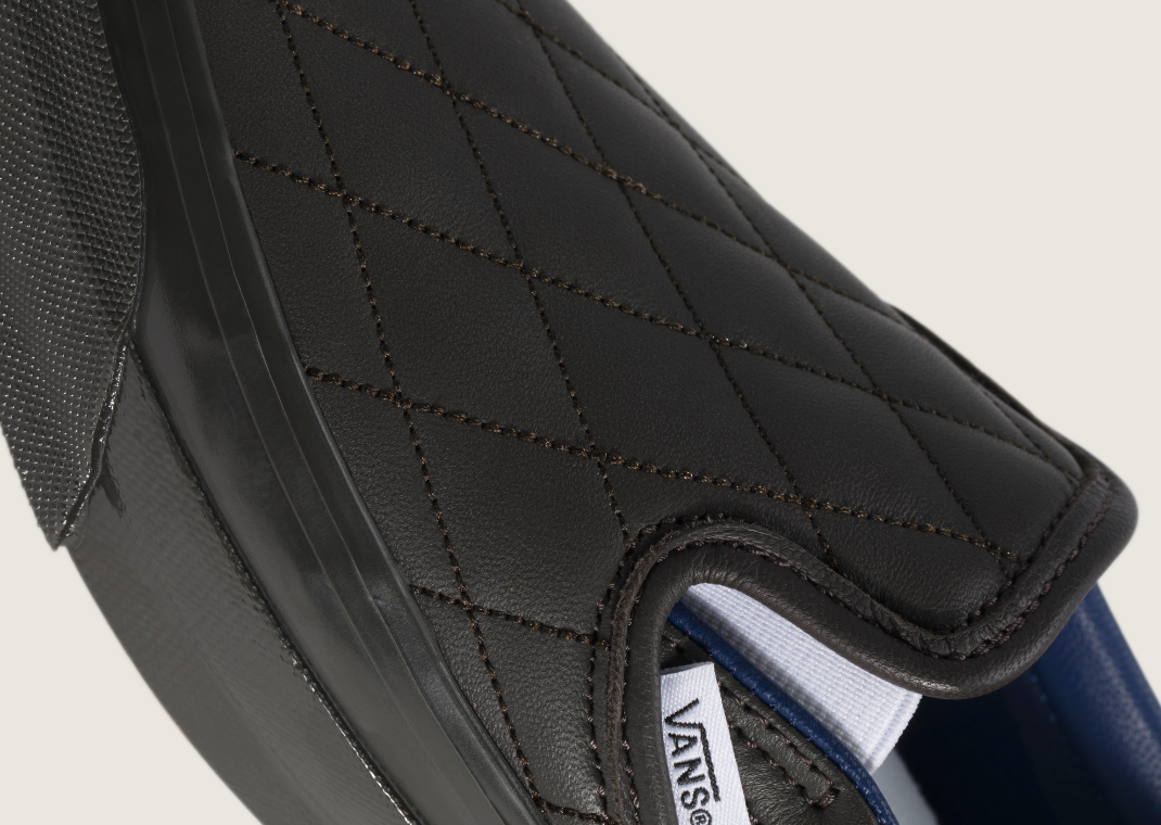 Vans Premium Classic Slip-On Quilted Faded Black - Detail
