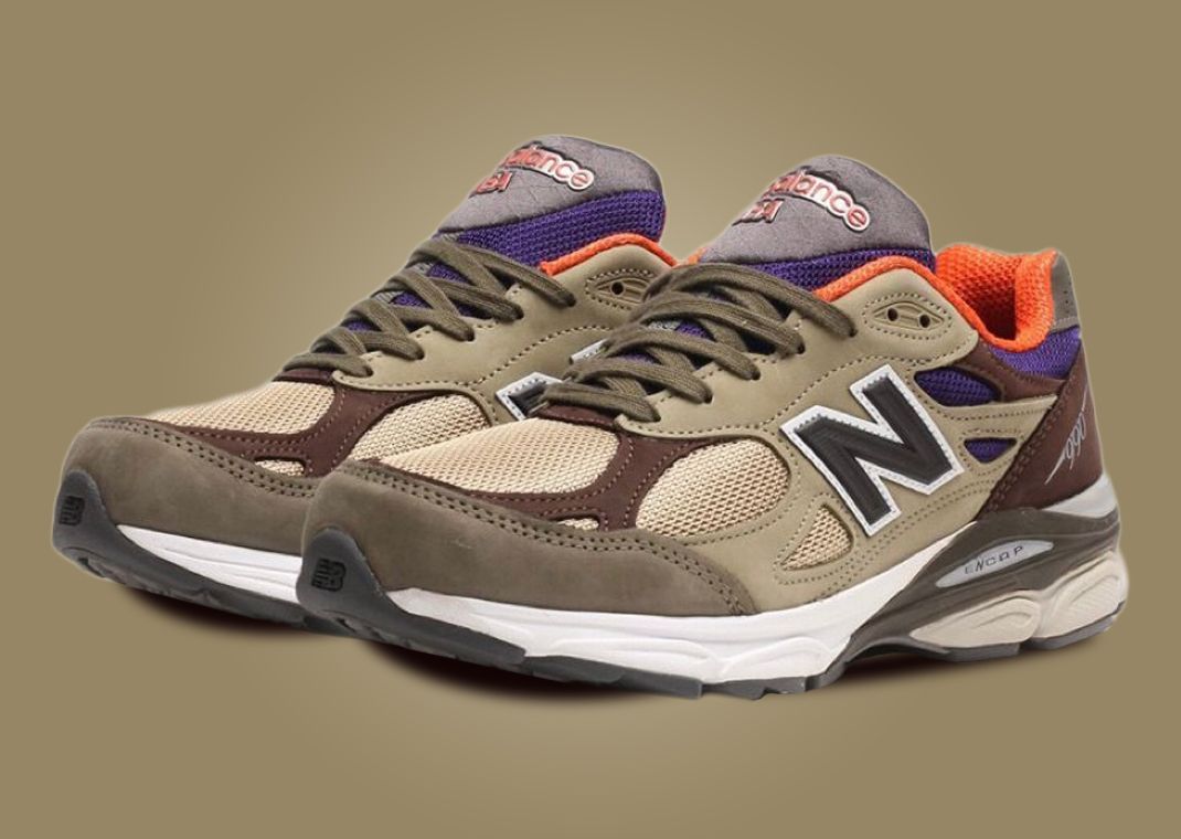 New Balance 990v3 Made In USA By Teddy Santis Khaki Orange