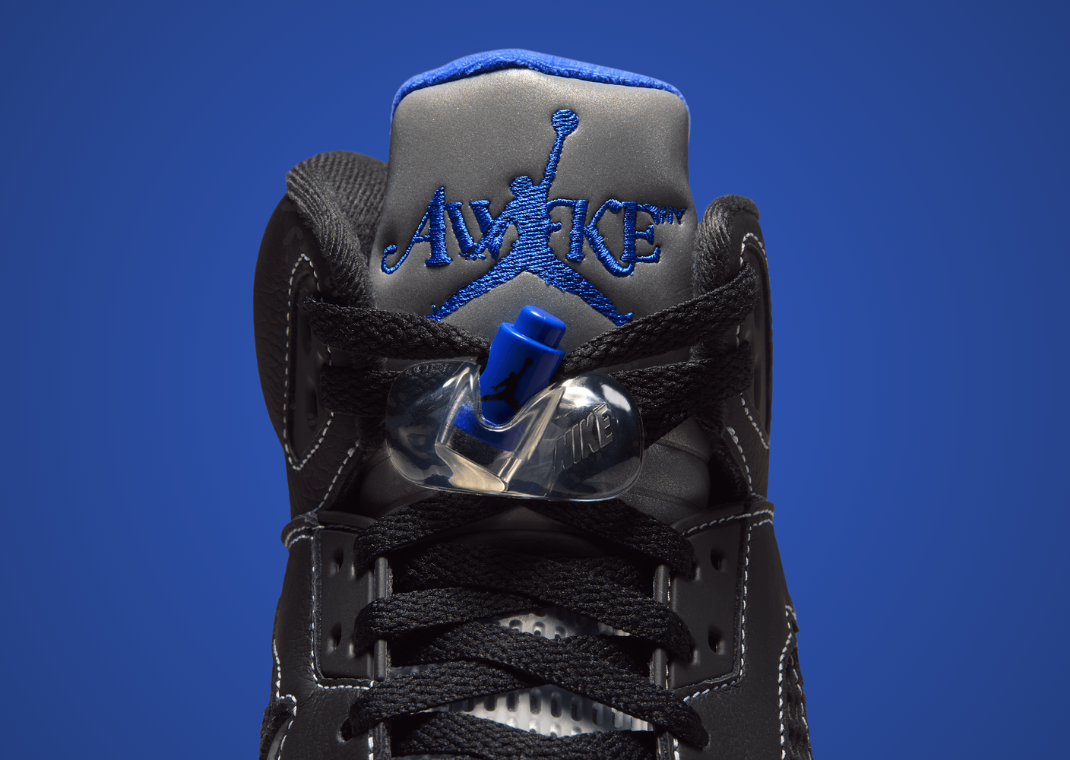 Awake NY x Air Jordan 5 Retro Black Racer Blue Tongue Tag