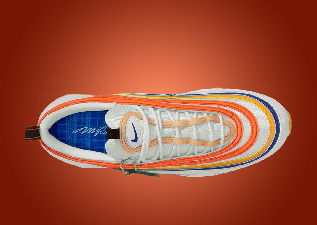 air max 97 white with orange swoosh