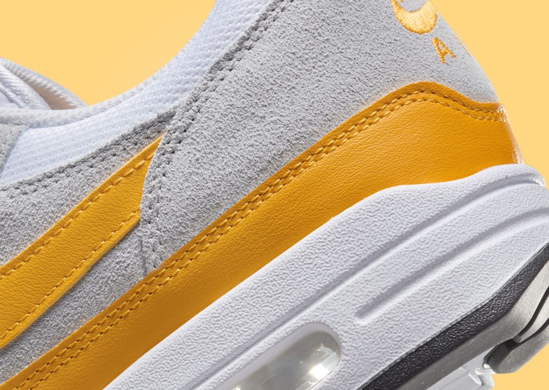 Nike Air Max 1 White University Gold Heel