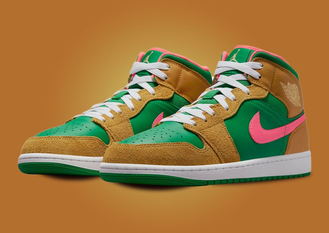 Air Jordan 1 Mid SE Wheat Watermelon