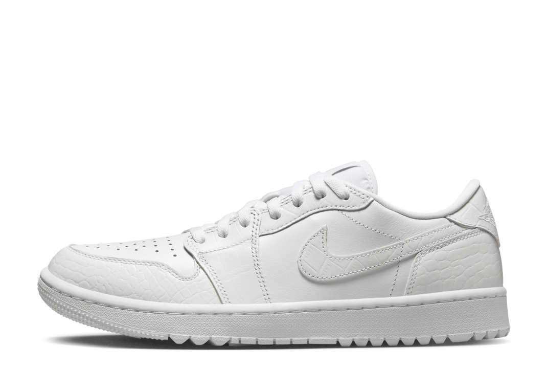 Air Jordan 1 Low Golf White Croc Lateral