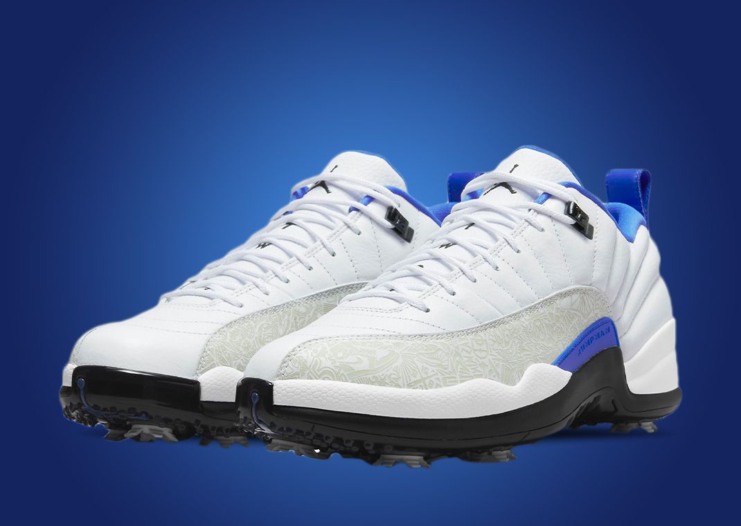 Air Jordan 12 Golf Low‎ White Game Royal Men\'s Size 8 Size 7.5 - Jordan 12 Low White Game Royal 2022 Blue White  main image 4
