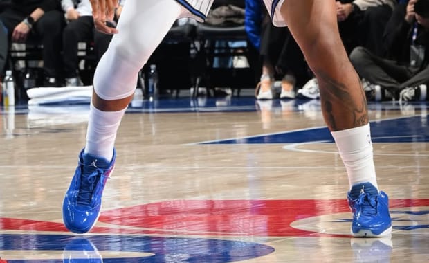 Orlando Magic Star Paolo Banchero Shows Off Patent Blue Jordan 40 PE