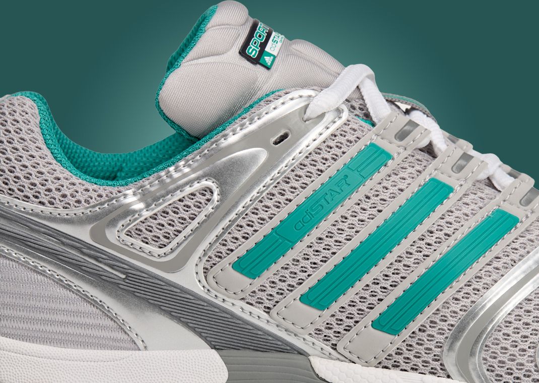 Sporty & Rich x adidas Adistar Control 5 Metallic Silver Green - Detail
