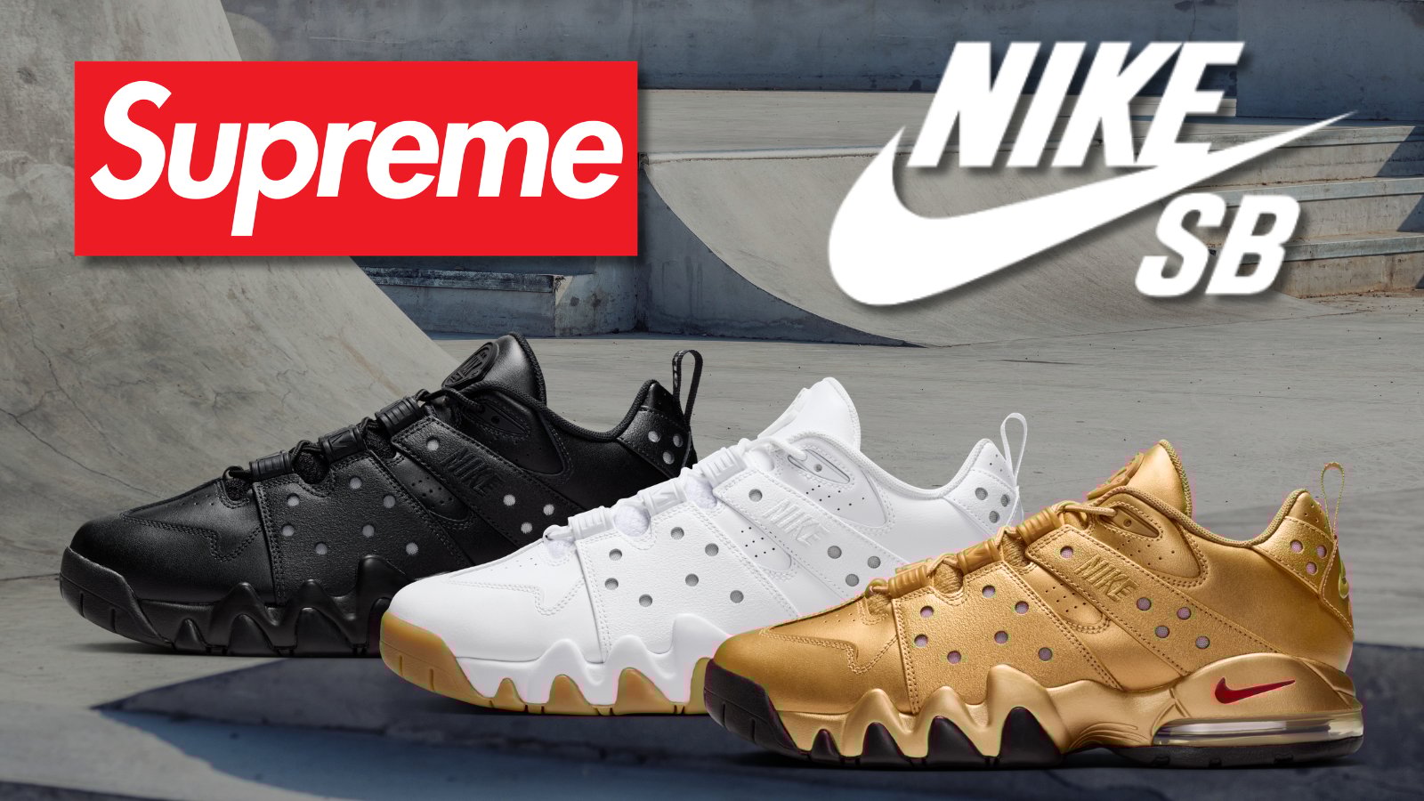 Supreme’s Nike SB Version of Charles Barkley’s Air Max CB ‘94 is Dropping for Week 2 of SS26