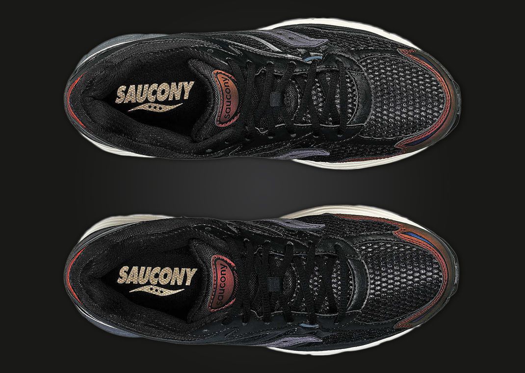 Saucony ProGrid Omni 9 Disrupt Black Brown Top