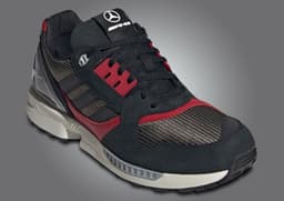 Mercedes AMG x adidas ZX8500 Black Red Angle