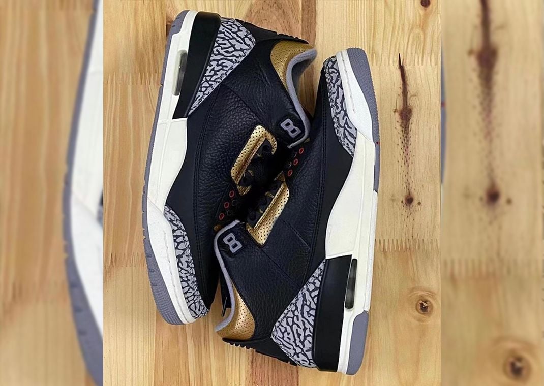 Air Jordan 3 Retro Black Cement Gold (W)