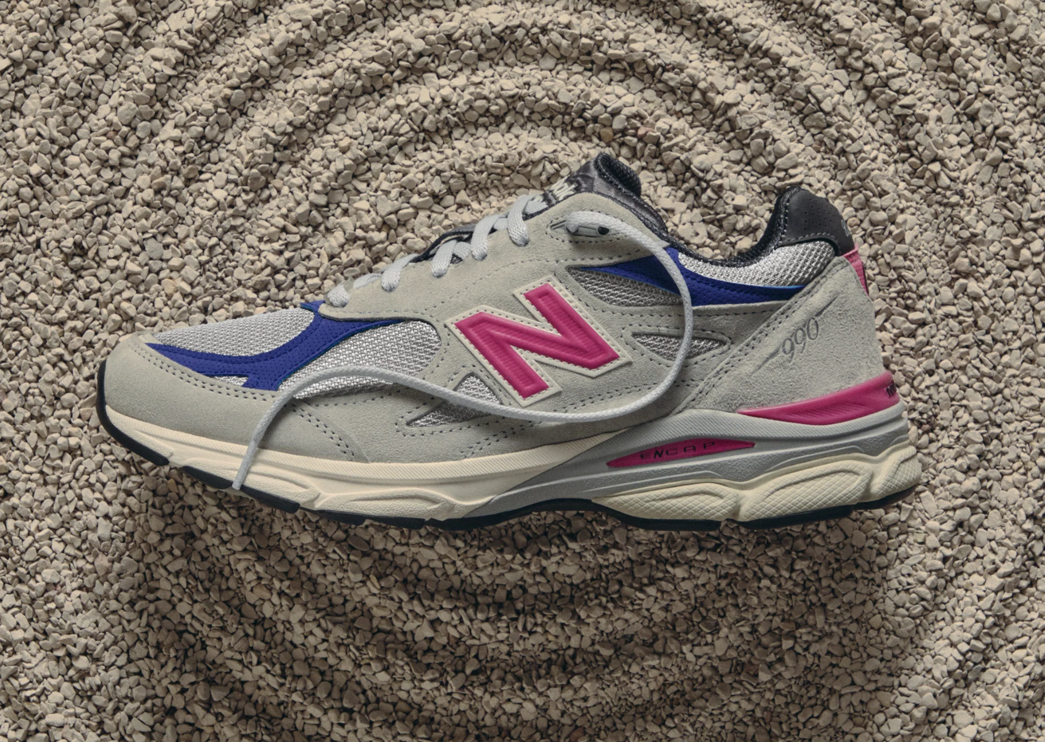 Kith x United Arrows & Sons x New Balance 990v3 Made in USA Oyster Mushroom Liberty