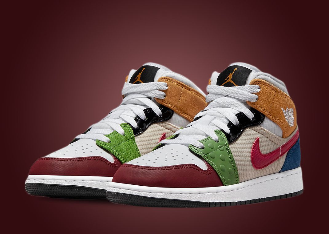 Air Jordan 1 Mid SE Patchwork (GS)