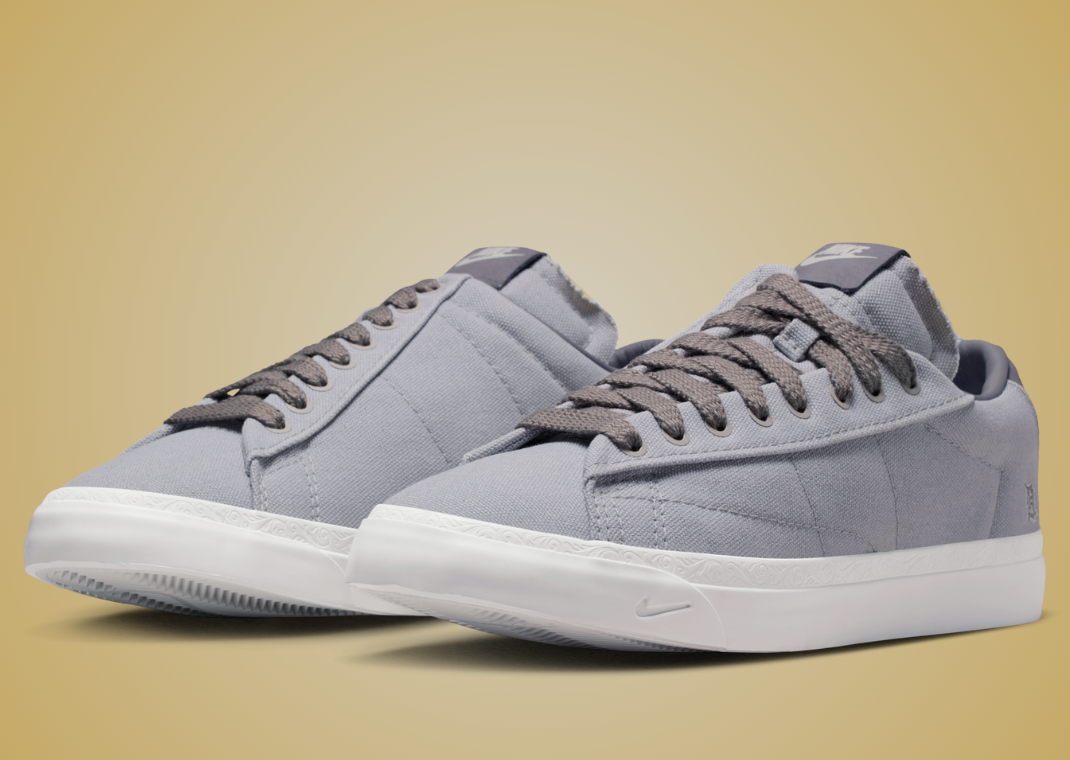 Devin Booker x Nike Blazer Low Pearl Grey - Angle