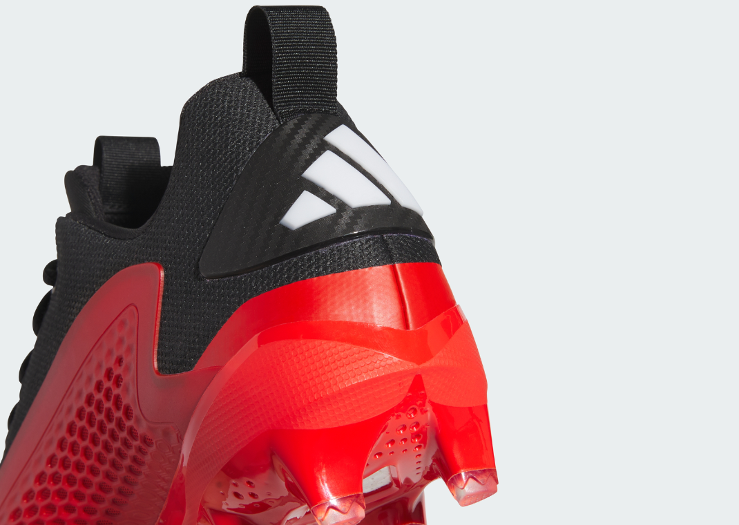 adidas AE 1 Low Football Cleat Core Black Red - Heel Detail