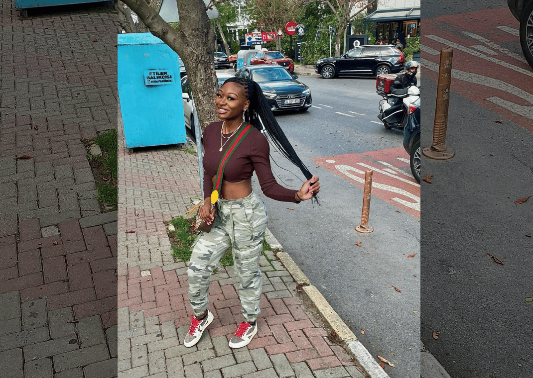 Dana Evans Wearing The Reverse Mocha Travis Scott Jordan 1 Low