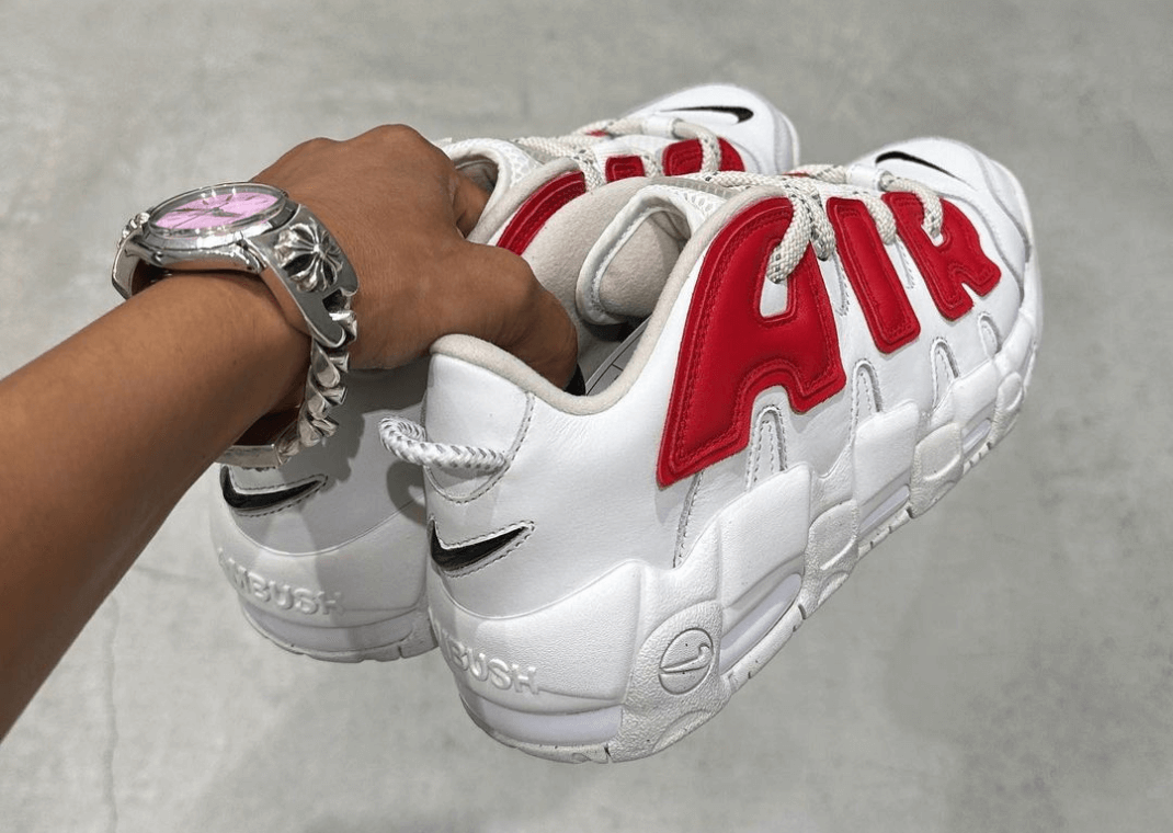 AMBUSH x Nike Air More Uptempo White Red Sample