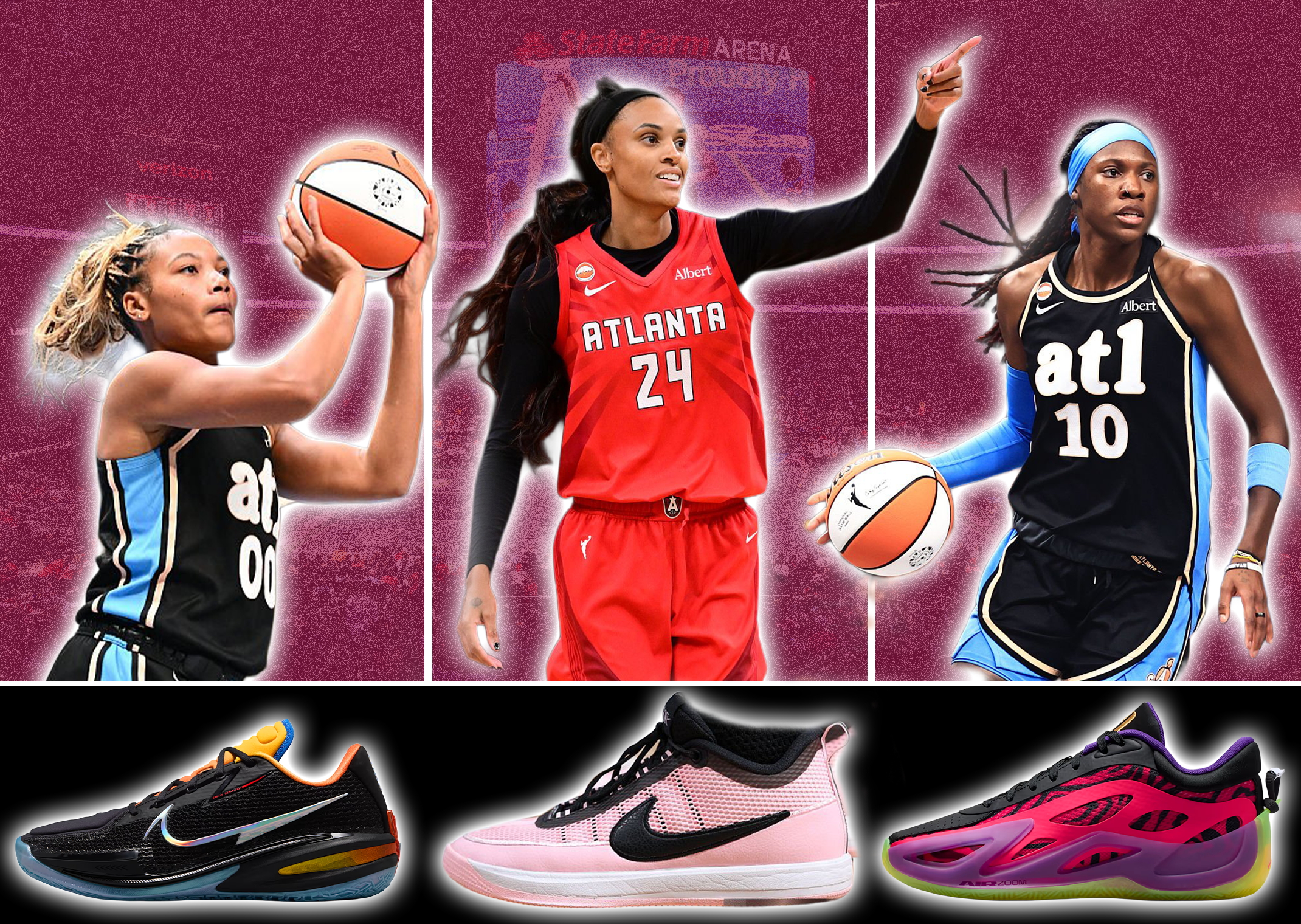 Naz Hillmon, DeWanna Bonner, Rhyne Howard