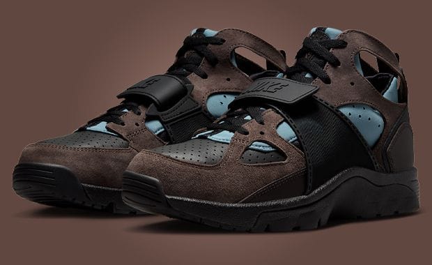 The Nike Air Trainer Huarache Baroque Brown Smokey Blue Releases April 2025