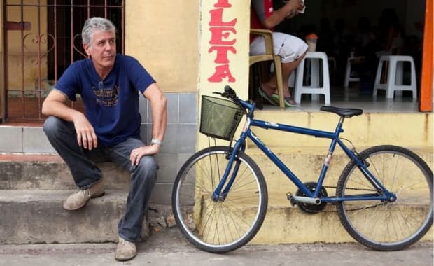 Anthony Bourdain wearing the Clarks Desert Boot
