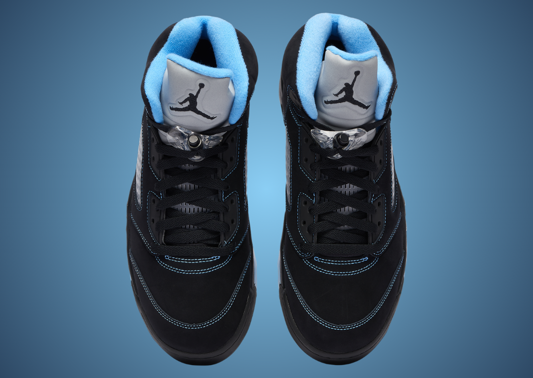 Air Jordan 5 Retro Black University Blue - Top