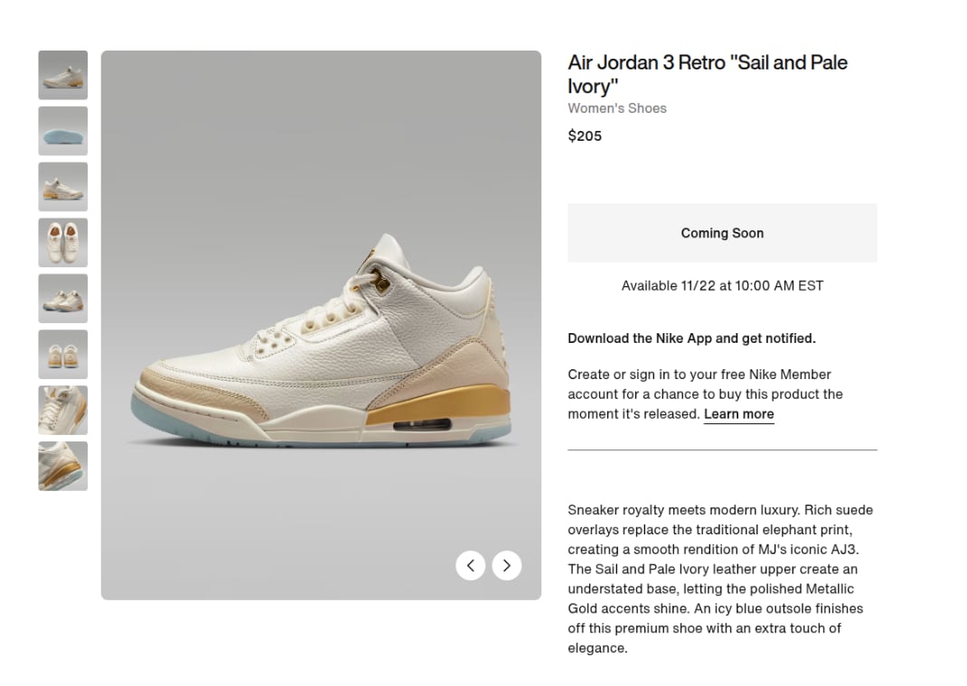 Air Jordan 3 Retro Champagne and Oyster (W)