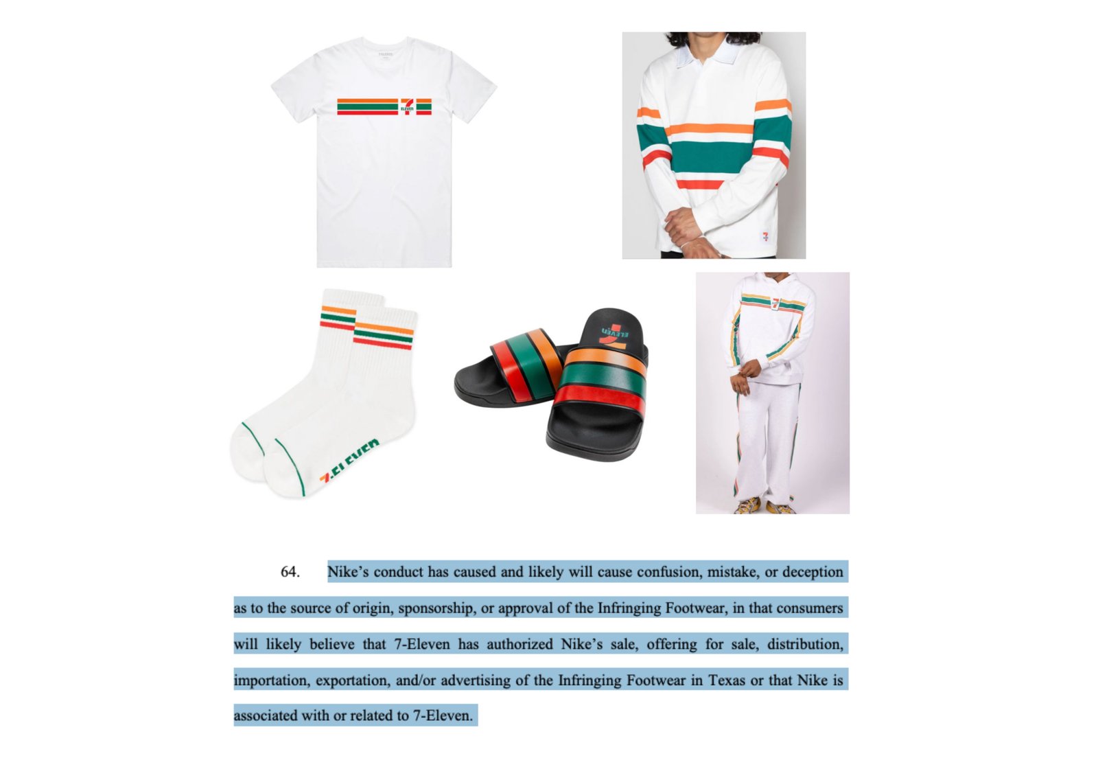 Screenshot from the complaint filed by 7-Eleven