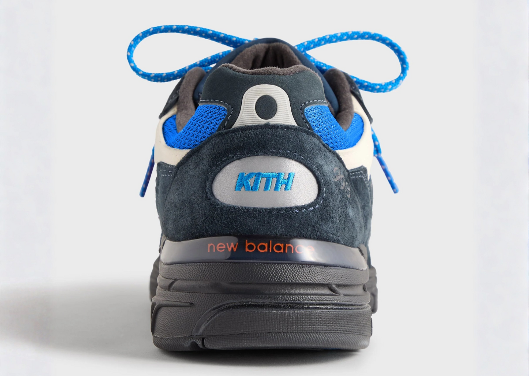 Kith x New Balance 993 Made in USA MSG Navy Heel Detail