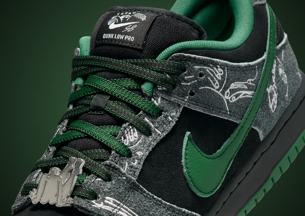 THERE Skateboards x Nike SB Dunk Low Detail