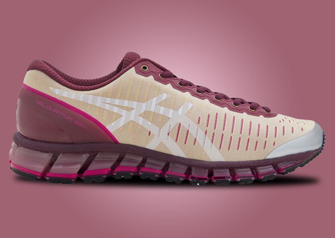 Above The Clouds x Asics Gel-Quantum 360 1 Burgundy Lateral