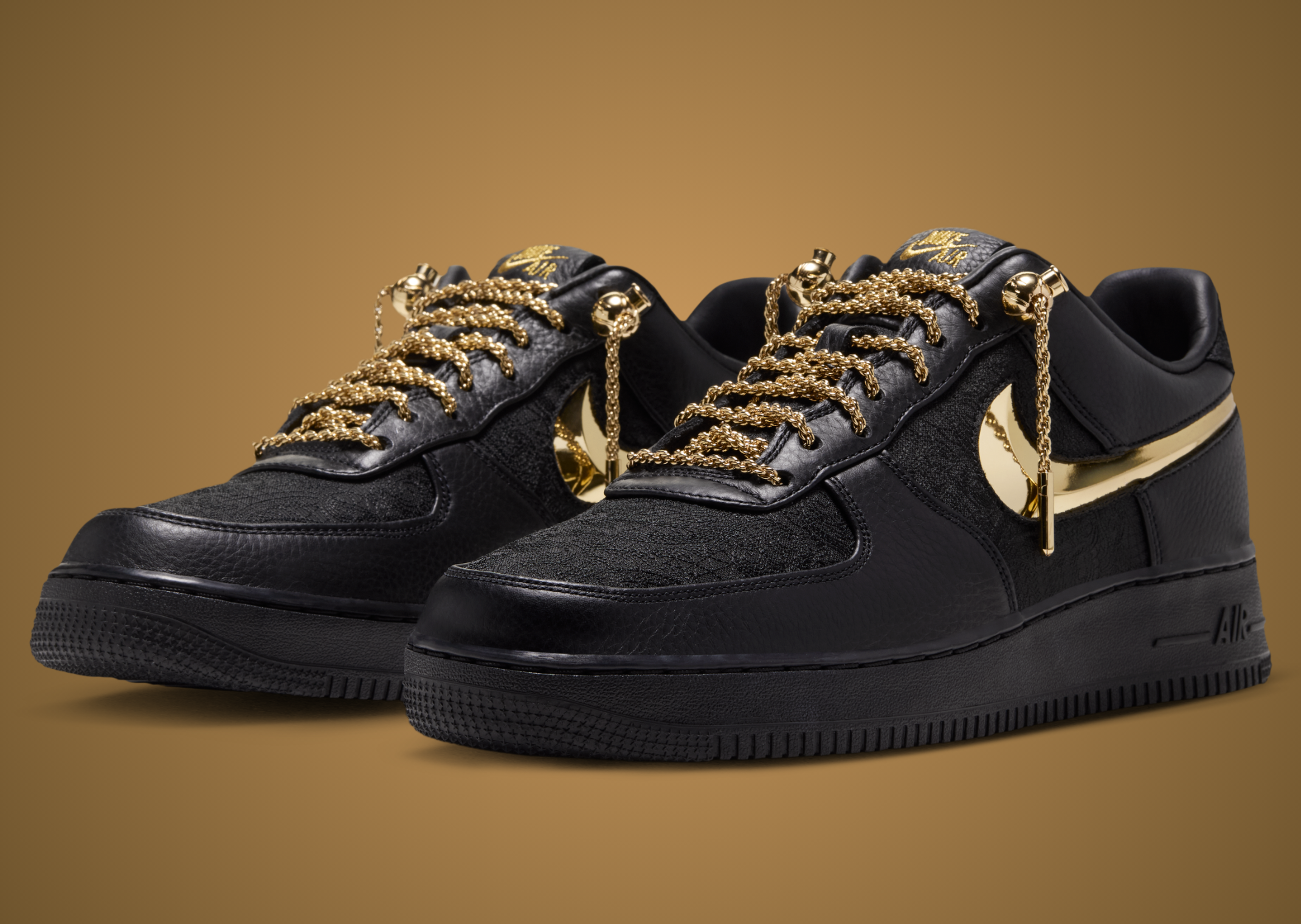 Victor Solomon x Nike Air Force 1 ASW Black - Angle