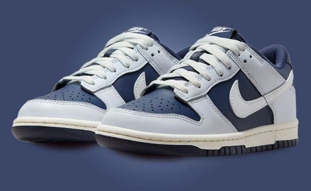Nike Dunk Low Football Grey Midnight Navy (GS)