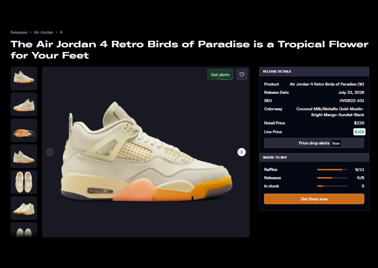 Air Jordan 4 Retro Birds of Paradise (W)