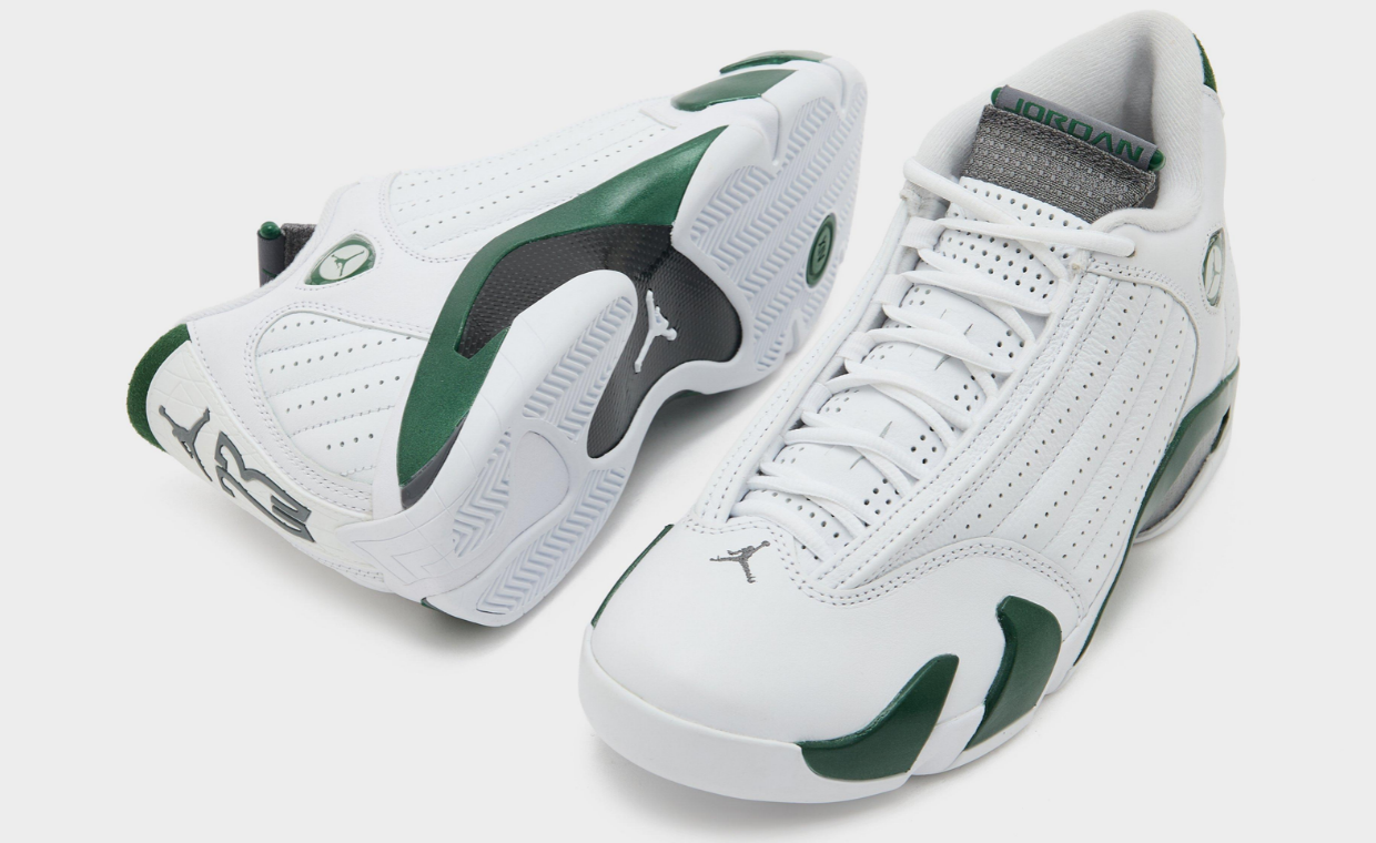 Check Out New Images of the Upcoming Air Jordan 14 Forest Green Retro