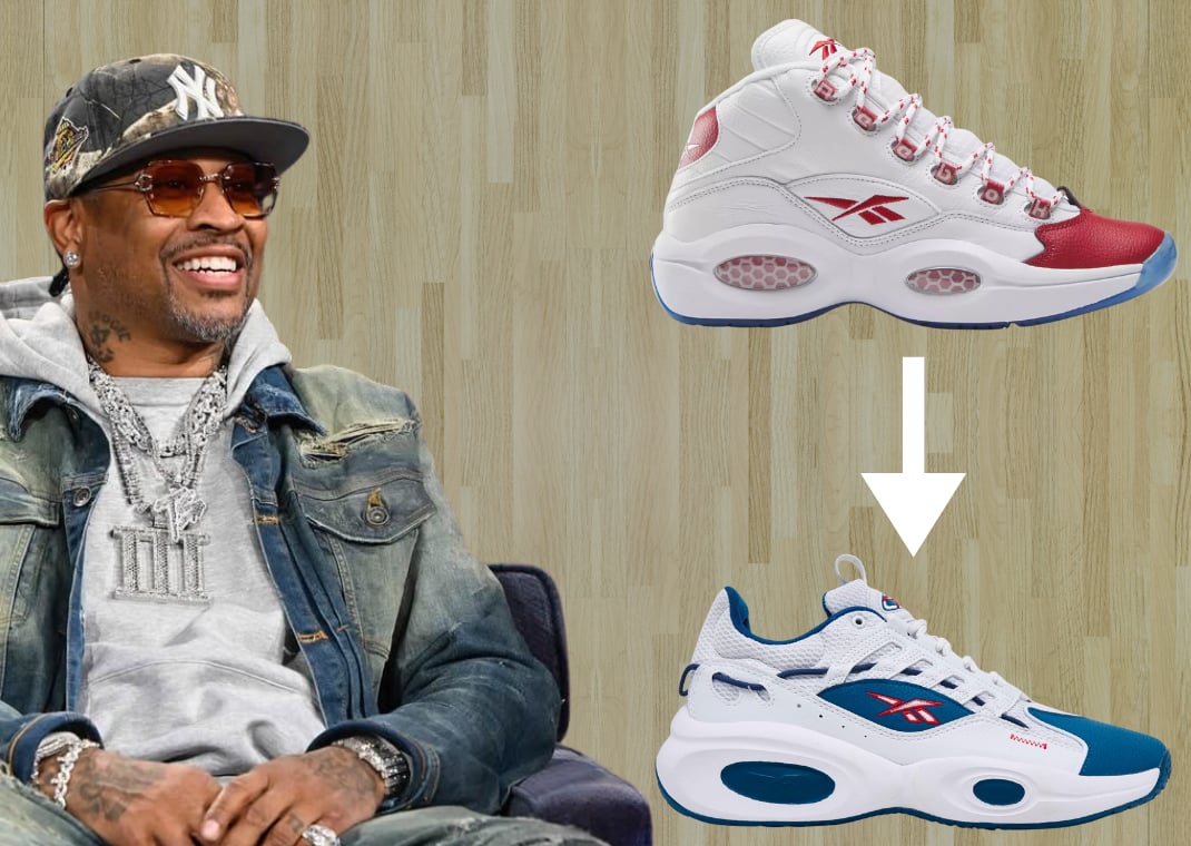Allen Iverson's Sneakers: Reebok Question (top) and Reebok Solution (bottom)