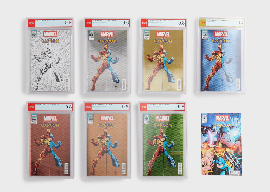 Kith x Marvel vs. Capcom x Asics Gel-Nimbus 10.1 Iron Man vs. Mega Man Comics