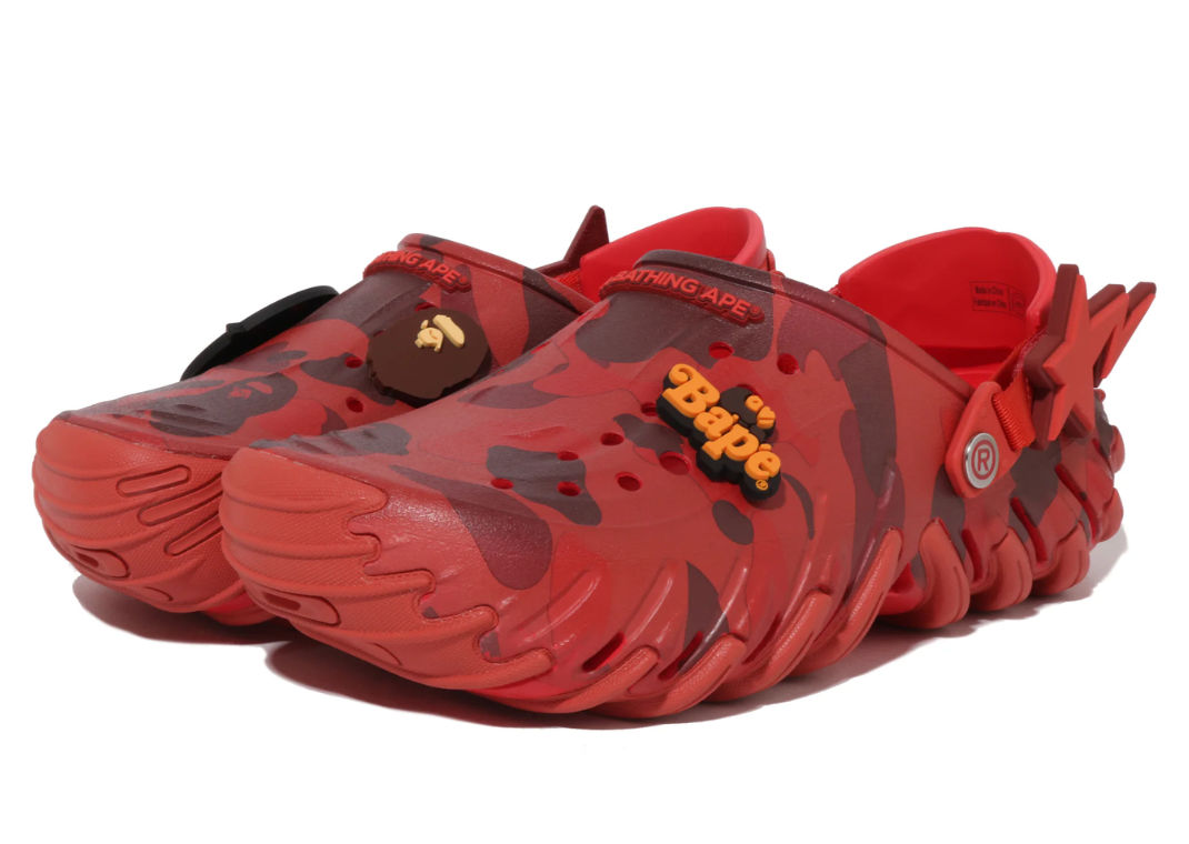 BAPE x Crocs Echo RO Clog Red